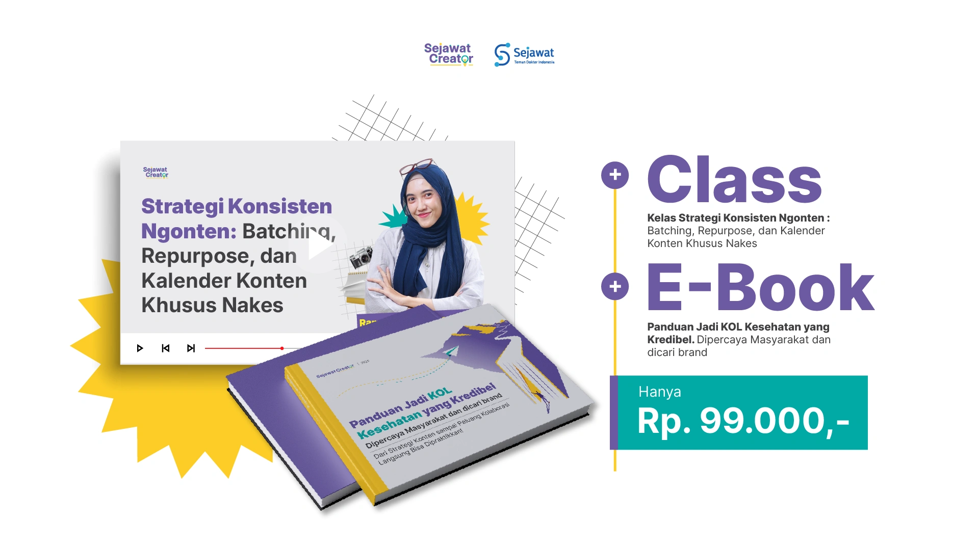 [EBOOK] Panduan KOL Kesehatan Lengkap & [REKAMAN] Kelas Strategi Konsisten Ngonten Bersama Ramadhanti Firmaningsih